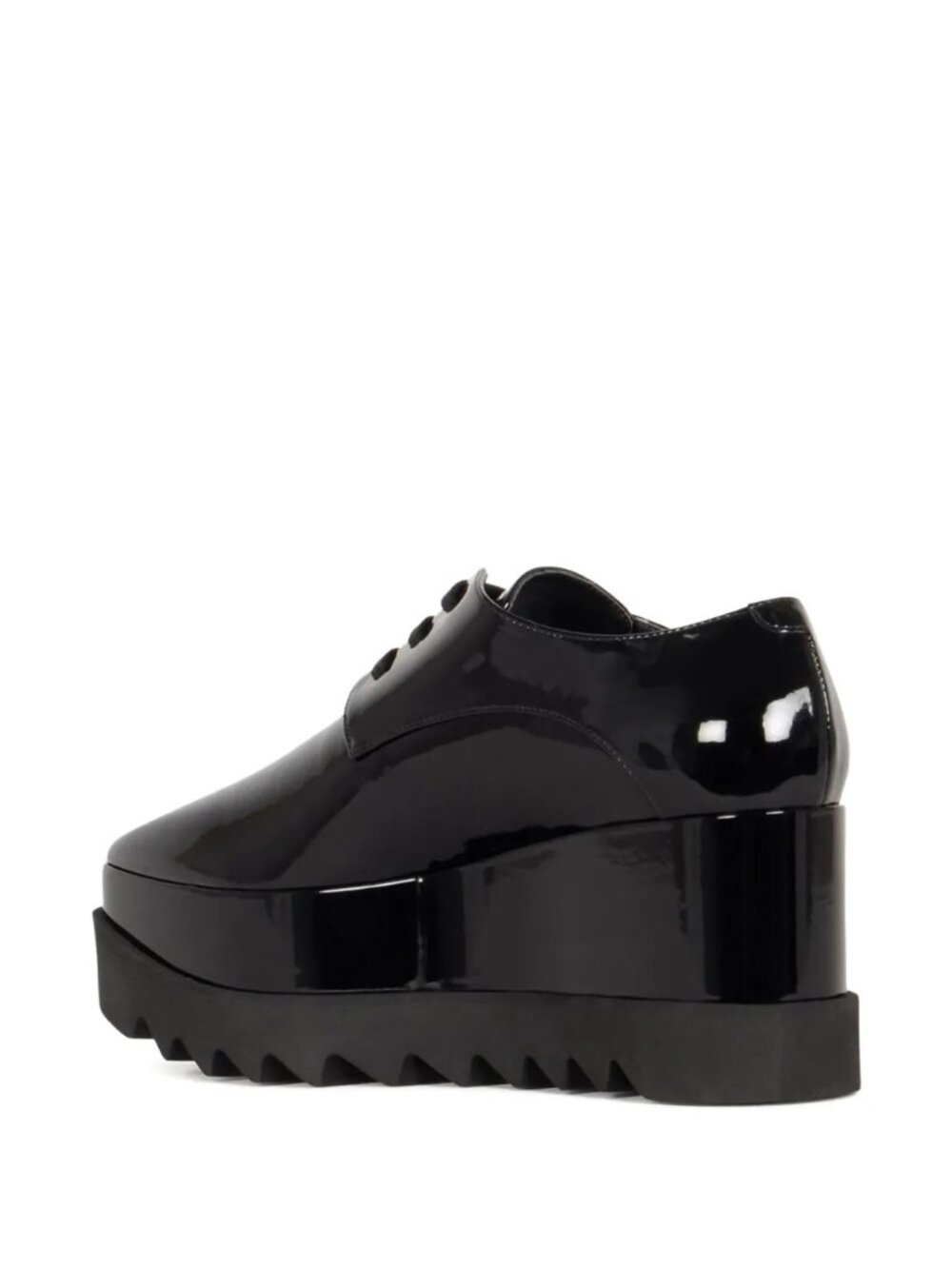 NWB Stella McCartney 80mm Elyse Shiny Patent Oxford Shoes Black Size 39.5 - Picture 3 of 16